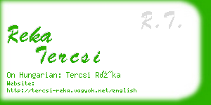 reka tercsi business card